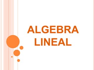 ALGEBRA 
LINEAL 
 