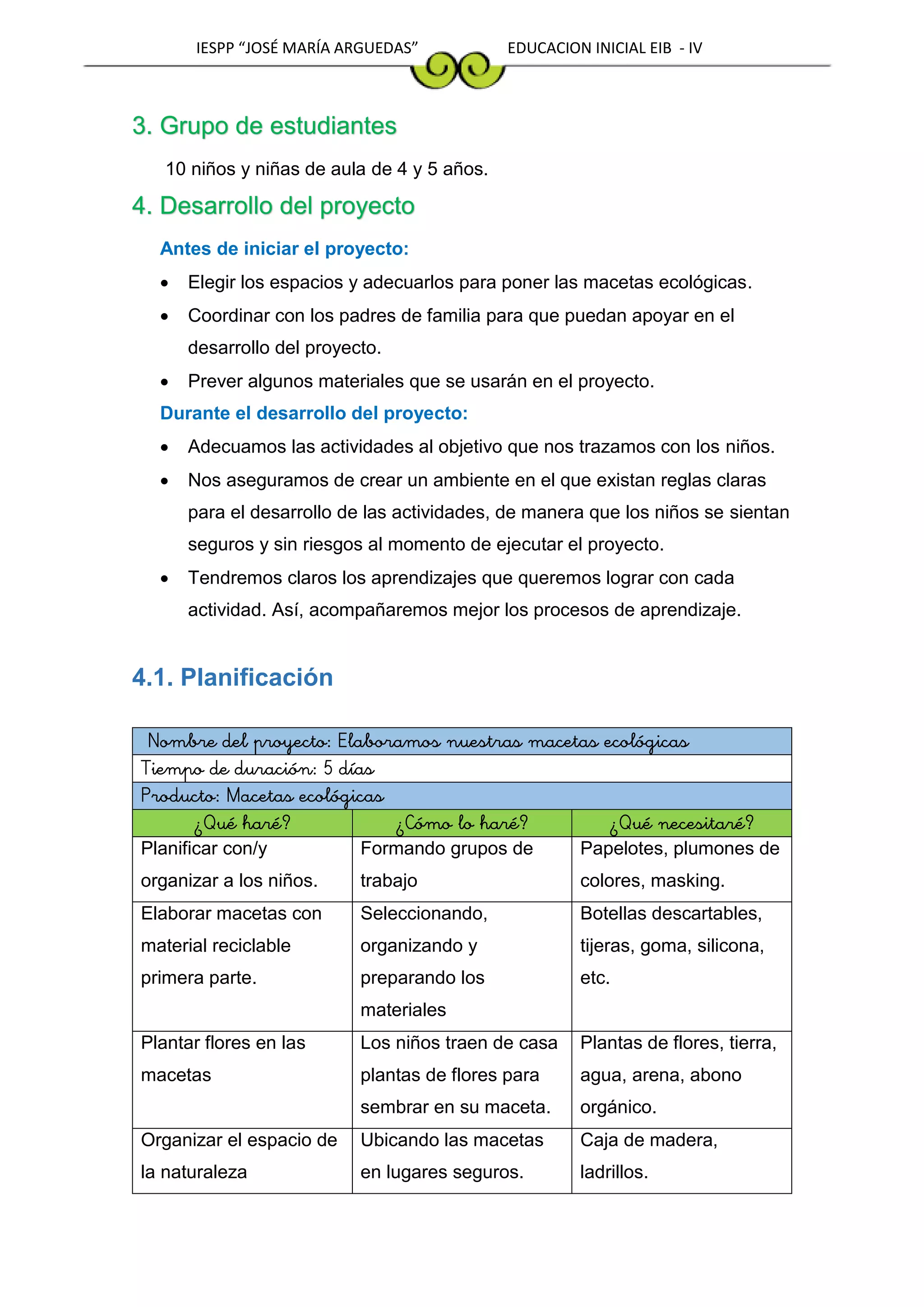Proyecto de aprendizaje setiembre | PDF