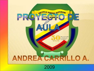 PROYECTO DE AULA ANDREA CARRILLO A. 2009 