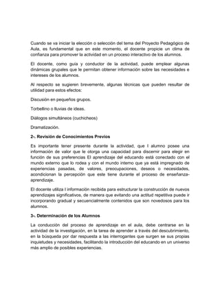 Proyecto De Aula | DOCX