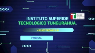 4 ELECTRÓNICA B
INSTITUTO SUPERIOR
TECNOLÓGICO TUNGURAHUA.
PRESENTA:
 