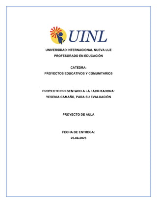 PROYECTO EDUCATIVO DE AULA SEGUNDO GRADO | DOCX
