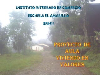 INSTITUTO INTEGRADO DE COMERCIO,[object Object],ESCUELA EL AMARILLO,[object Object],SEDE I ,[object Object],Proyecto  de Aula ,[object Object],Viviendo en Valores,[object Object]