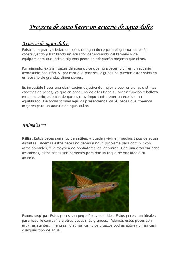 Plantas Y Animales En Agua Dulce