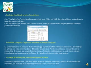 ELEMENTOS DE LA VENTANA DE EXCEL 2010