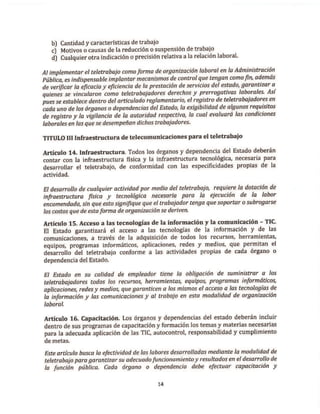 Proyecto de decreto de Teletrabajo