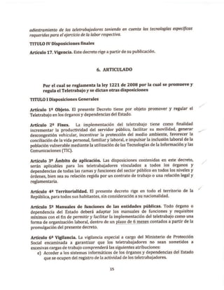 Proyecto de decreto de Teletrabajo