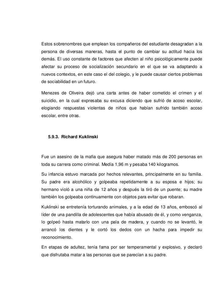 Comprender la influencia del contexto violento (familiar y 