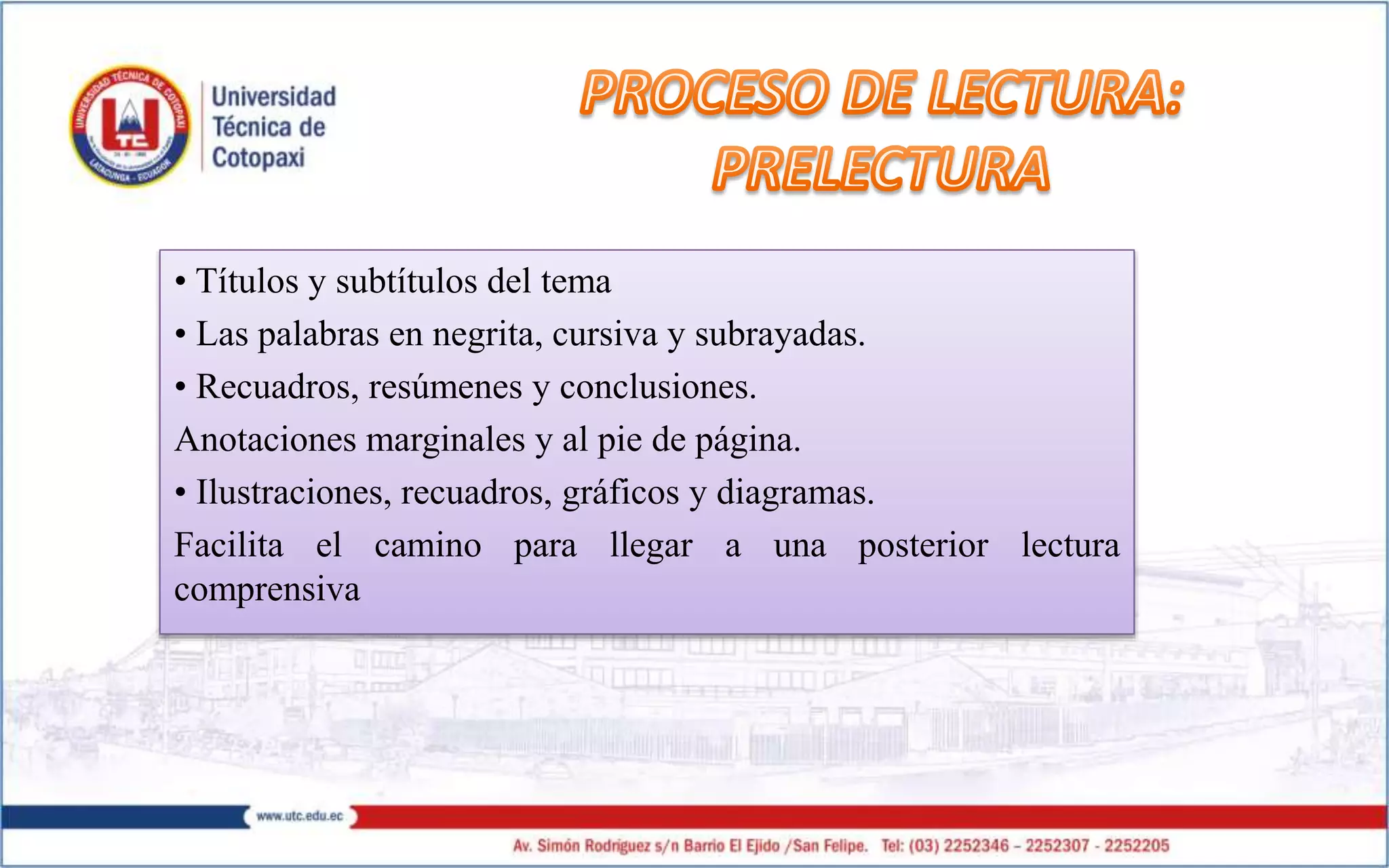 Unidad 3 Partes de la lectura | PPTX