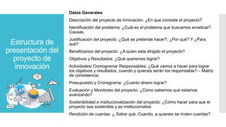 Proyecto de innovacion | PPTX