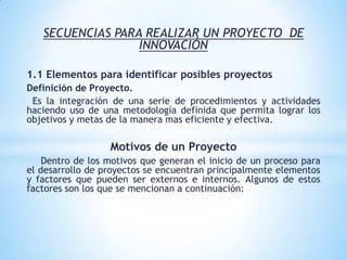 Proyecto de Innovacion | PPTX