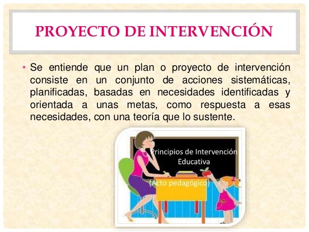 Proyecto de intervención