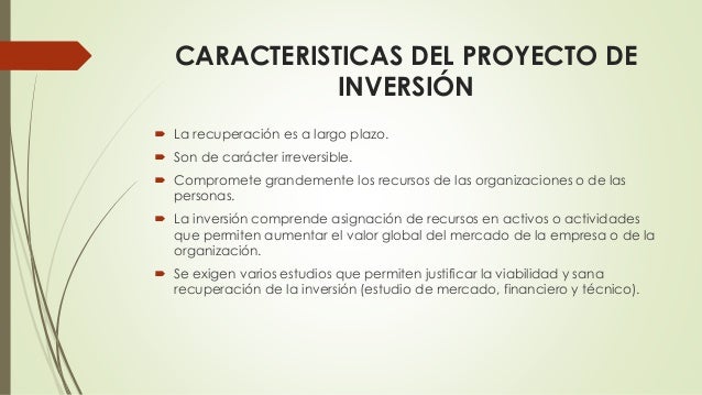 Proyecto de inversión