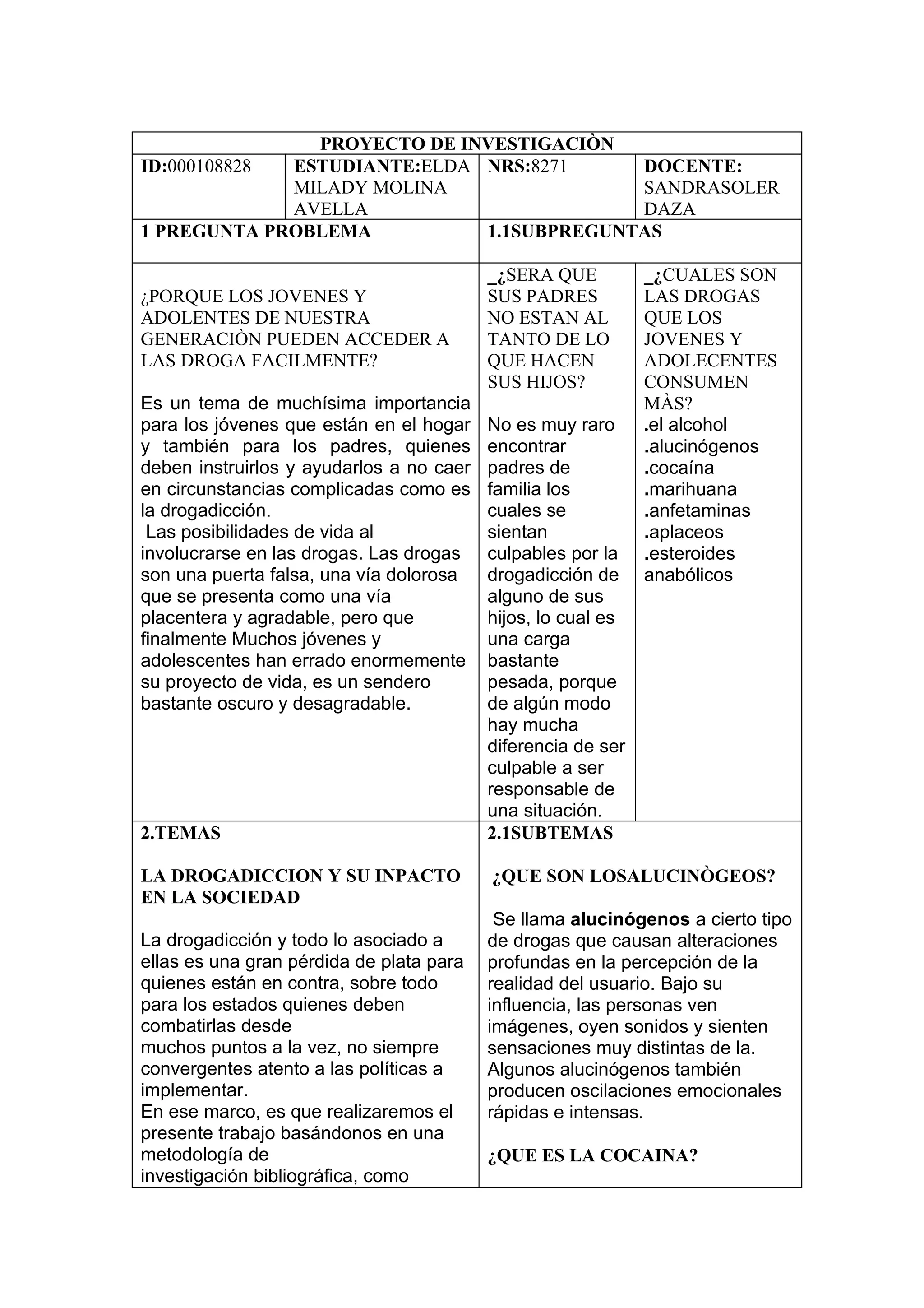 Proyecto De InvestigaciòN