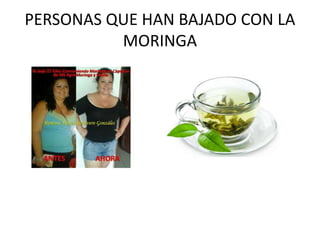 PERSONAS QUE HAN BAJADO CON LA
MORINGA
 