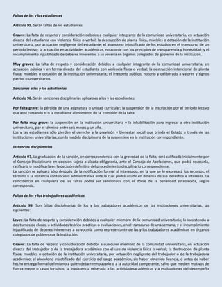 Proyecto de ley de educación universitaria