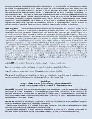 Proyecto de ley de educación universitaria