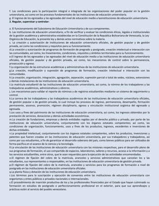 Proyecto de ley de educación universitaria