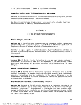 Proyecto De Ley Del Deporte Actualizado 2008