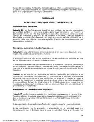 Proyecto De Ley Del Deporte Actualizado 2008