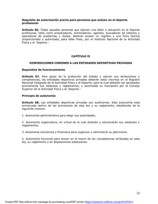 Proyecto De Ley Del Deporte Actualizado 2008