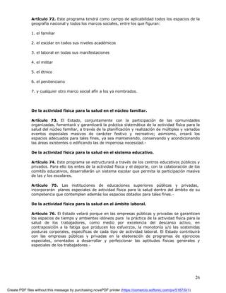 Proyecto De Ley Del Deporte Actualizado 2008