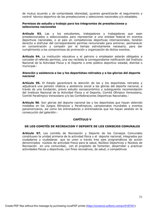Proyecto De Ley Del Deporte Actualizado 2008