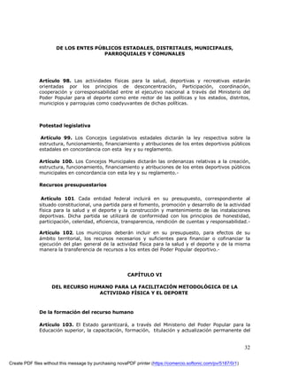 Proyecto De Ley Del Deporte Actualizado 2008