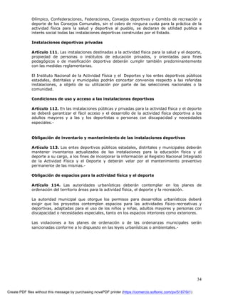 Proyecto De Ley Del Deporte Actualizado 2008