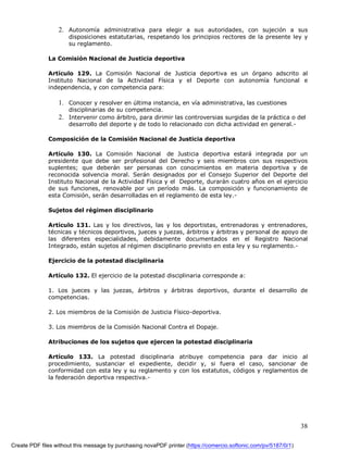 Proyecto De Ley Del Deporte Actualizado 2008