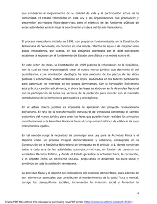 Proyecto De Ley Del Deporte Actualizado 2008