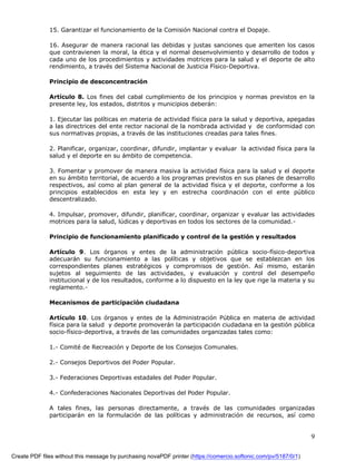 Proyecto De Ley Del Deporte Actualizado 2008