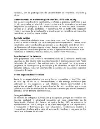 nacional, con la participación de universidades de convenio, estatales y
otros.
Dirección Gral. de Educación.(Comando en J...