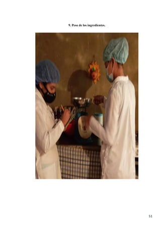 51
9. Peso de los ingredientes.
 