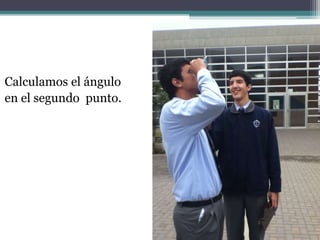 Calculamos el ángulo   en el segundo punto.