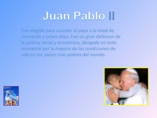 Fue elegido para suceder al papa a la edad de cincuenta y ochos años. Fue un gran defensor de la justicia social y económica, abogado en todo momento por la mejoría de las condiciones de vida en los países mas pobres del mundo .  