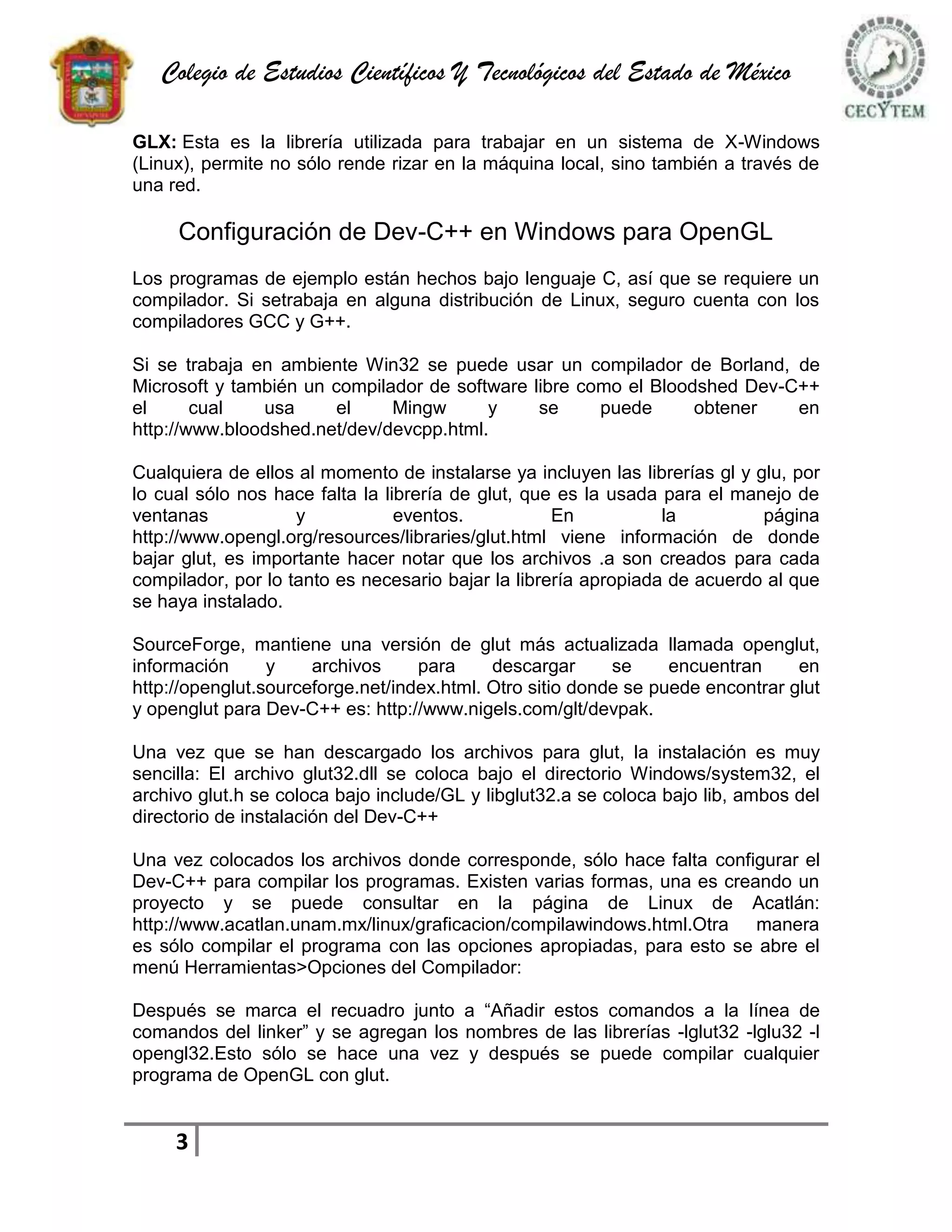Manual de Practicas de Open GL con Dev C++ | PDF