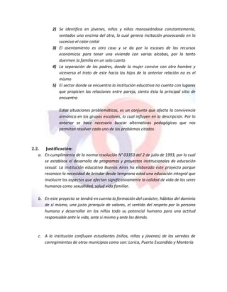 Proyecto de sexualidad ineba 2011