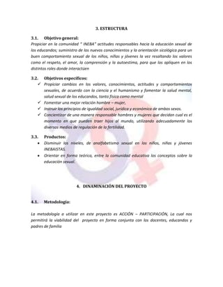 Proyecto de sexualidad ineba 2011