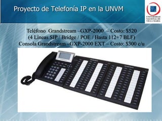 Elaborar un inventario de recursos VoIP (Encuesta sin resultados)