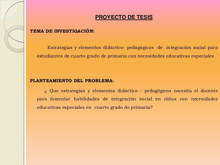 Proyecto De Tesis Proyecto De Tesis