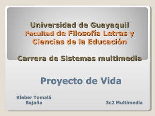 Universidad de Guayaquil Facultad  de Filosofía Letras y Ciencias de la Educación Carrera de Sistemas multimedia 