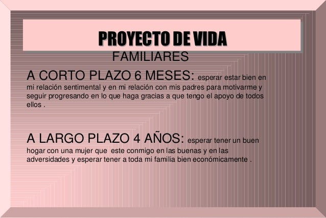 Proyecto de vida