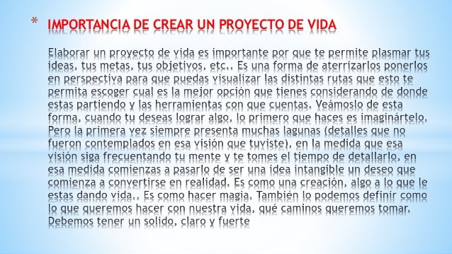 Proyecto de vida