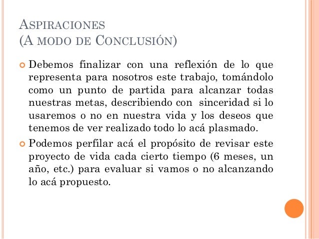 Modelo de Proyecto de vida