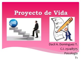 Proyecto de Vida
Dacil A. Domínguez T.
C.I. 25248375
Psicología
T1
 