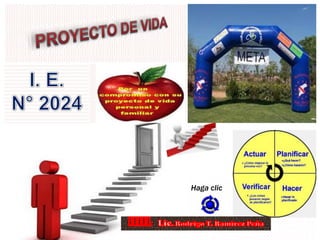 PROYECTO DE VIDA I. E.      N° 2024 AUTOR: Lic. Rodrigo T. Ramirez Peña 
