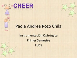 Paola Andrea Rozo Chila
 Instrumentación Quirúrgica
       Primer Semestre
            FUCS
 