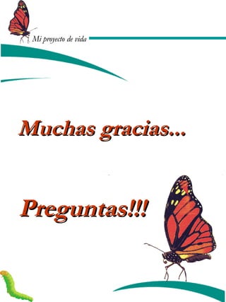 MMii pprrooyyeeccttoo ddee vviiddaa 
MMuucchhaass ggrraacciiaass...... 
PPrreegguunnttaass!!!!!! 
