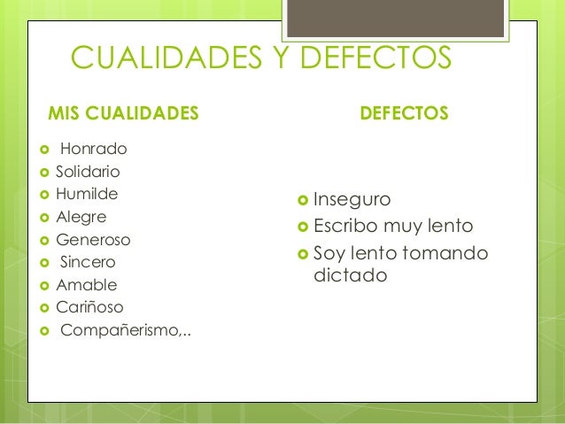 Resultado de imagen para cualidades y defectos